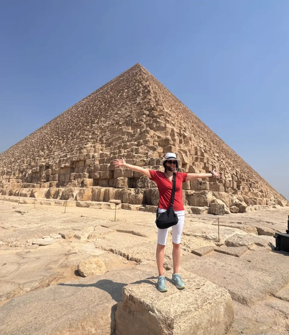 Our guest in enjoying the private VIP access to the Great Pyramid