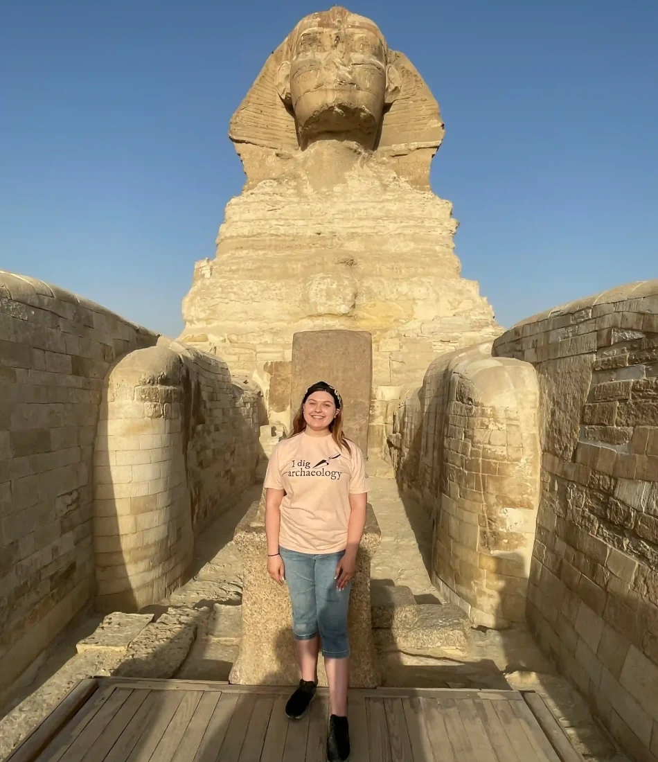 our Guests standing in front of the Sphinx alone