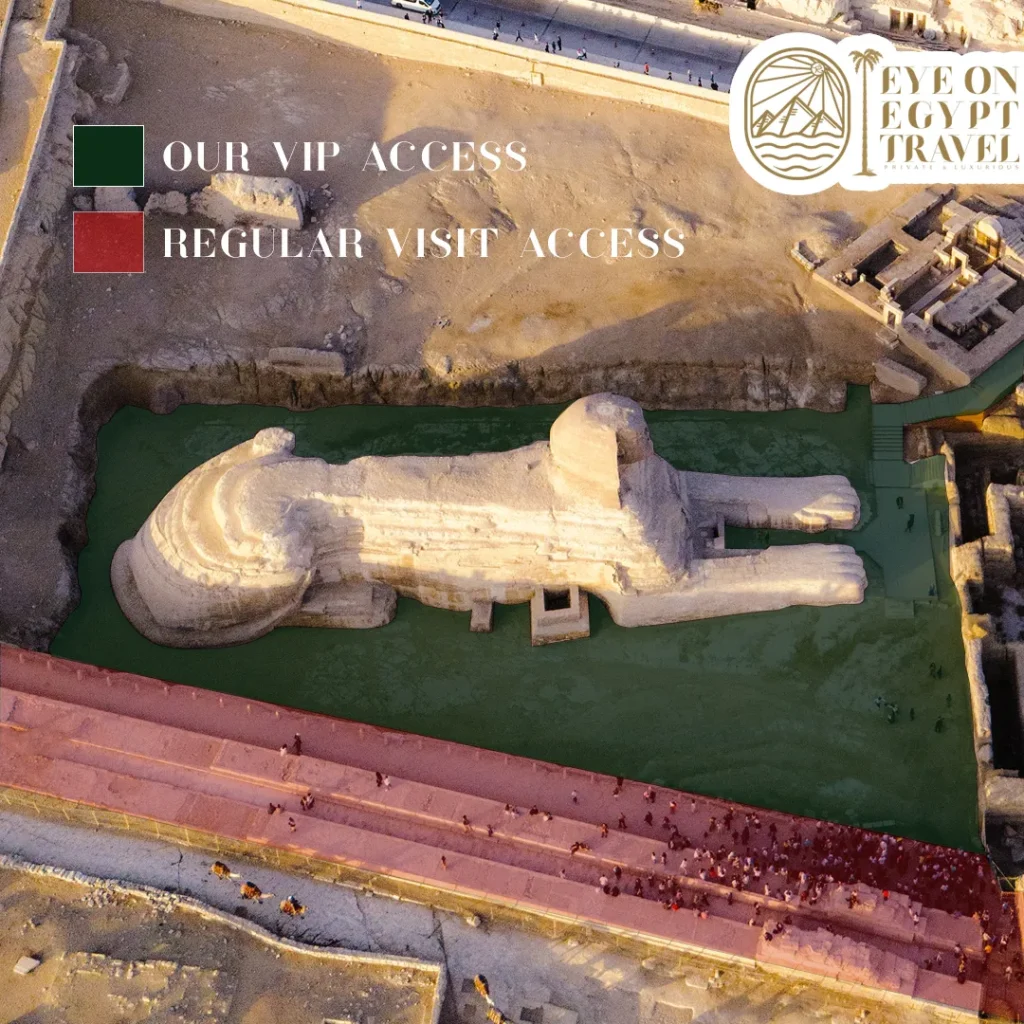 VIP exclusive access to the Sphinx The Sphinx from the top to show the difference between the Normal and the VIP visit