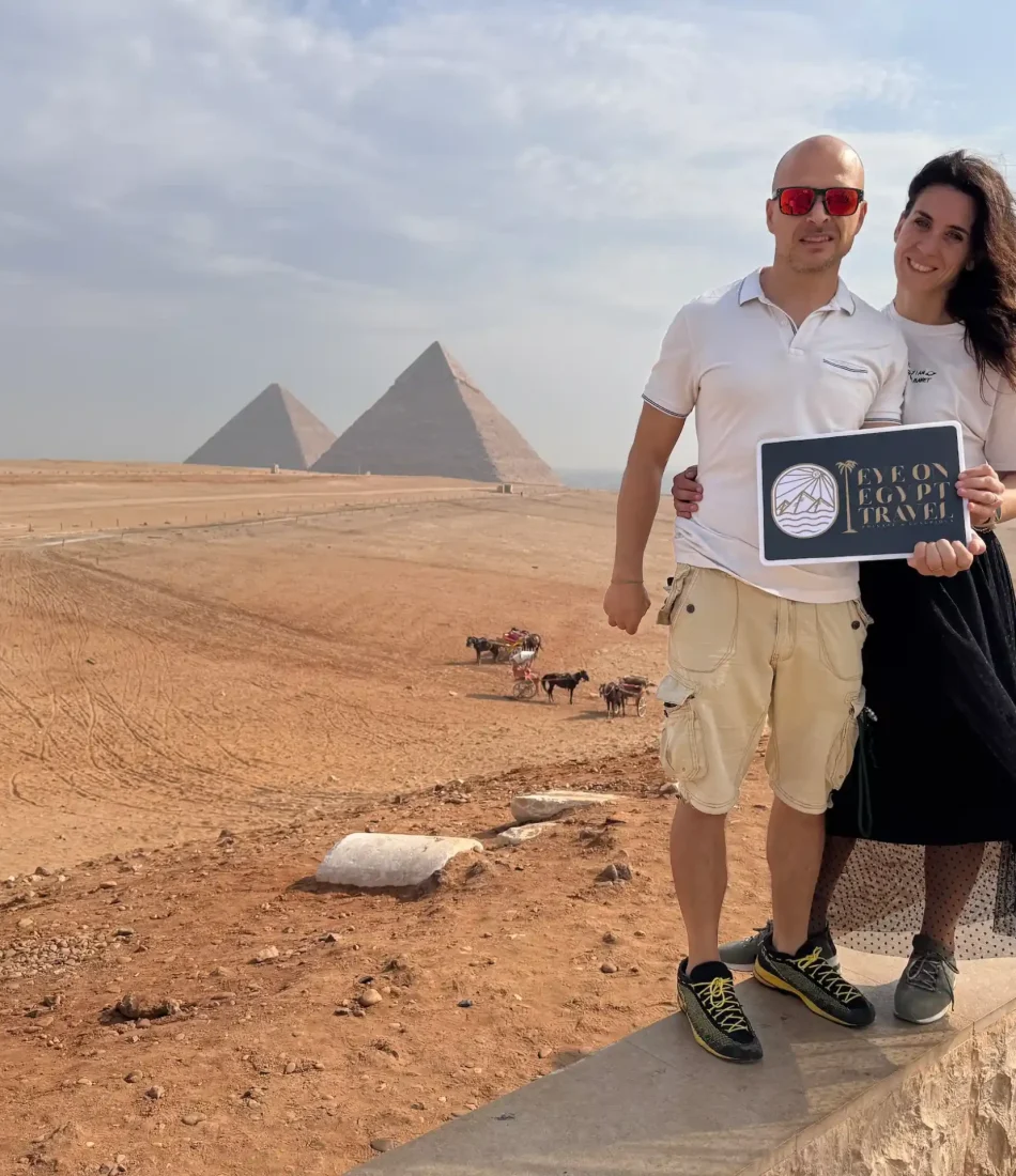 Our guests enjoying ourEgypt Luxury tour at the pyramids